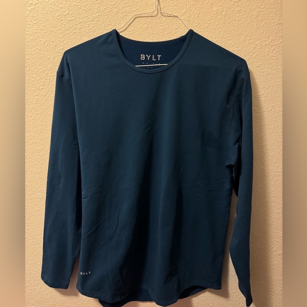 Men's Long Sleeve Crew Shirt in Deep Teal